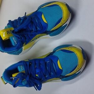 Puma RS-X Blue and Yellow Chunky Athletic Sneakers